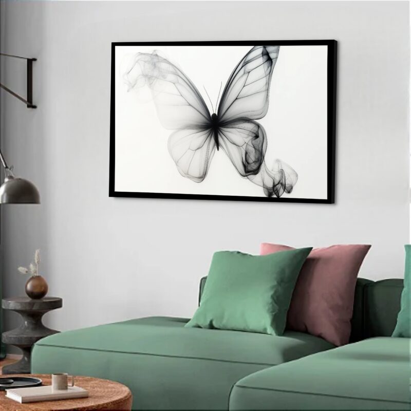 Quadro Decorativo Borboleta Smoke - 50x70 cm