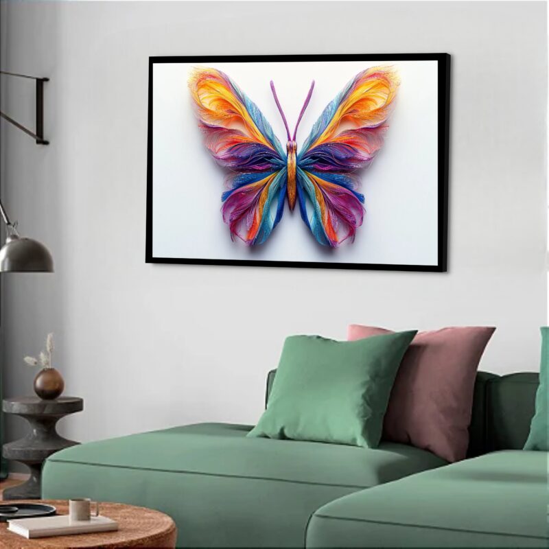 Quadro Decorativo Borboleta Trançada - 50x70 cm