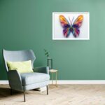 Quadro Decorativo Borboleta Trançada - 50x70 cm
