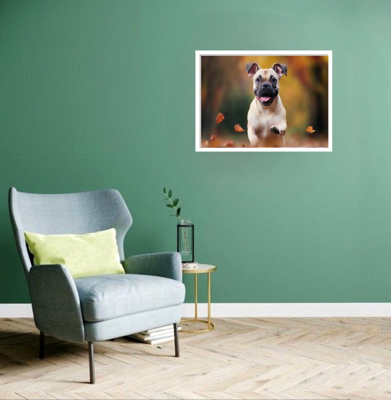 Quadro Decorativo Buldogue Feliz - 50x70 cm