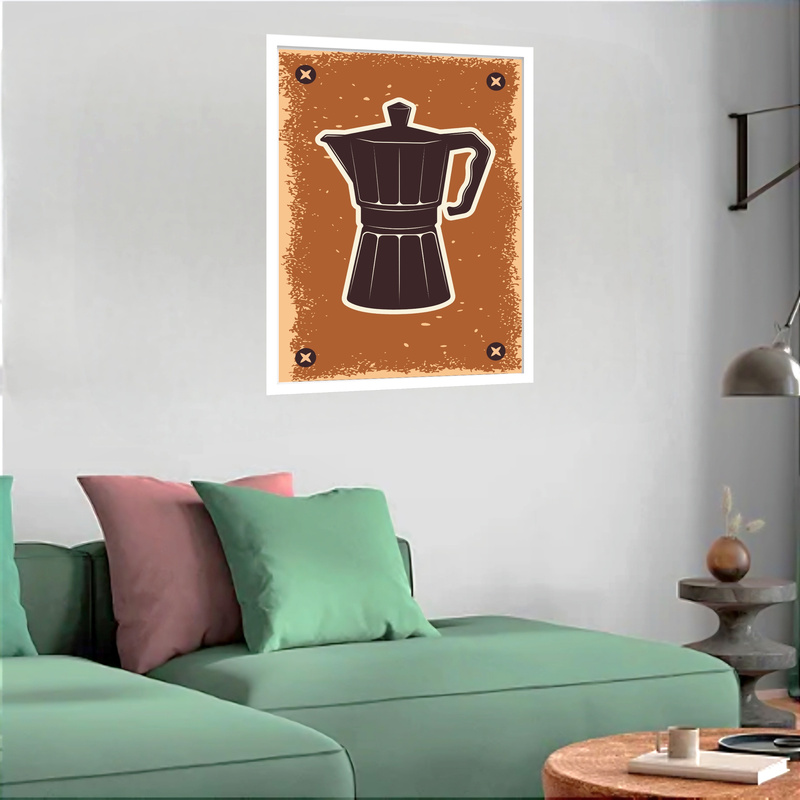 Quadro Decorativo Bule Café - 70x50 cm