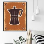 Quadro Decorativo Bule Café - 70x50 cm