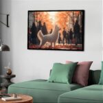 Quadro Decorativo Cachorro Cidade - 50x70 cm