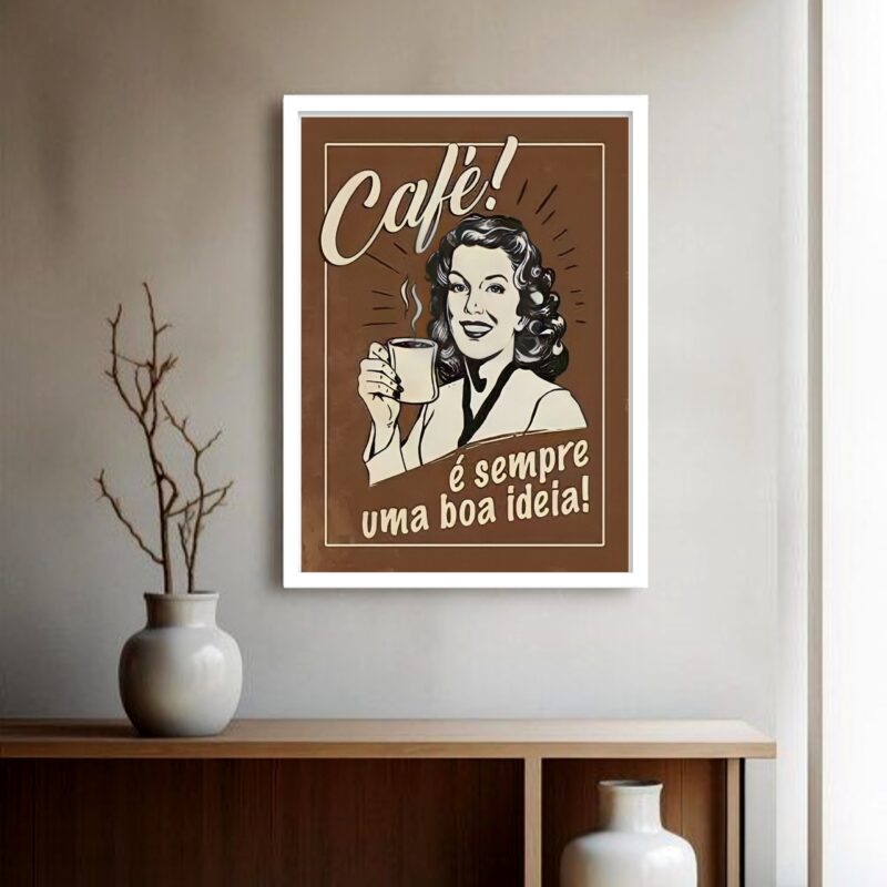 Quadro Decorativo Café Ideia Boa - 70x50 cm