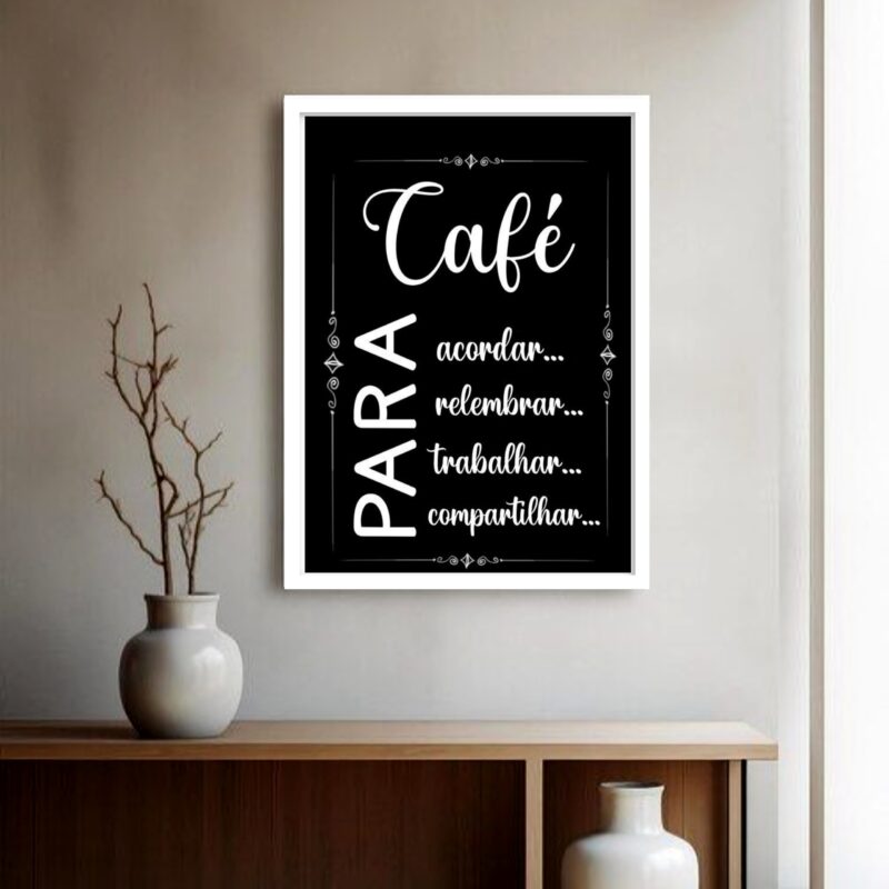 Quadro Decorativo Café Para - 70x50 cm