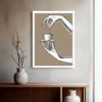 Quadro Decorativo Café Rachuras - 70x50 cm