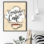 Quadro Decorativo Cantinho Café Bege - 70x50 cm