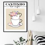 Quadro Decorativo Cantinho Café Flores - 70x50 cm