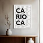 Quadro Decorativo Carioca Calçada Copacabana - 70x50 cm