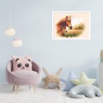 Quadro Decorativo Cavalo Familia - 50x70 cm
