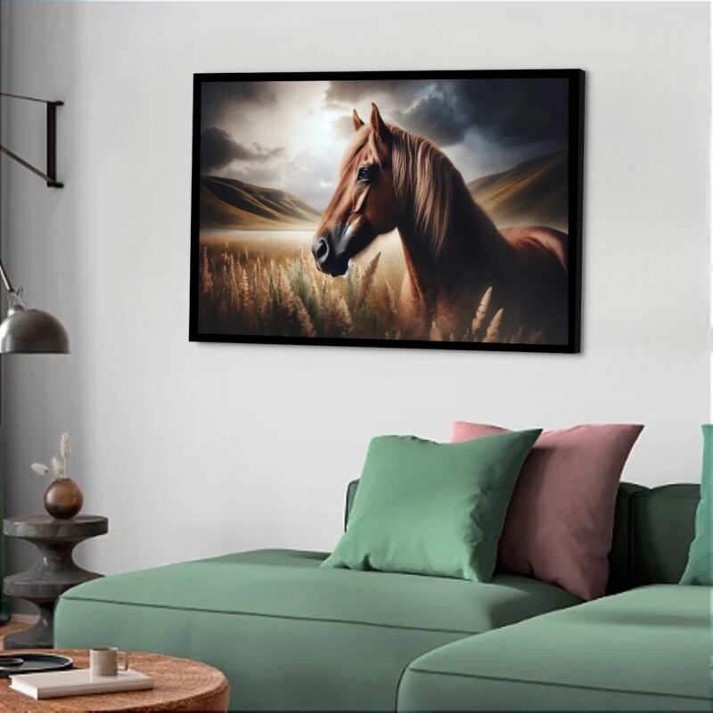 Quadro Decorativo Cavalo Pôr do Sol - 50x70 cm