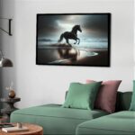 Quadro Decorativo Cavalo Praia - 50x70 cm