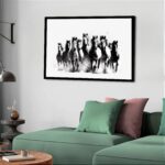 Quadro Decorativo Cavalos Galope - 50x70 cm