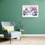 Quadro Decorativo Cerejeira Rosa Japonesa - 50x70 cm
