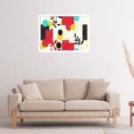 Quadro Decorativo Círculo Folhas Geométrico - 50x70 cm