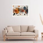 Quadro Decorativo Círculos Folhagem Abstrato - 50x70 cm
