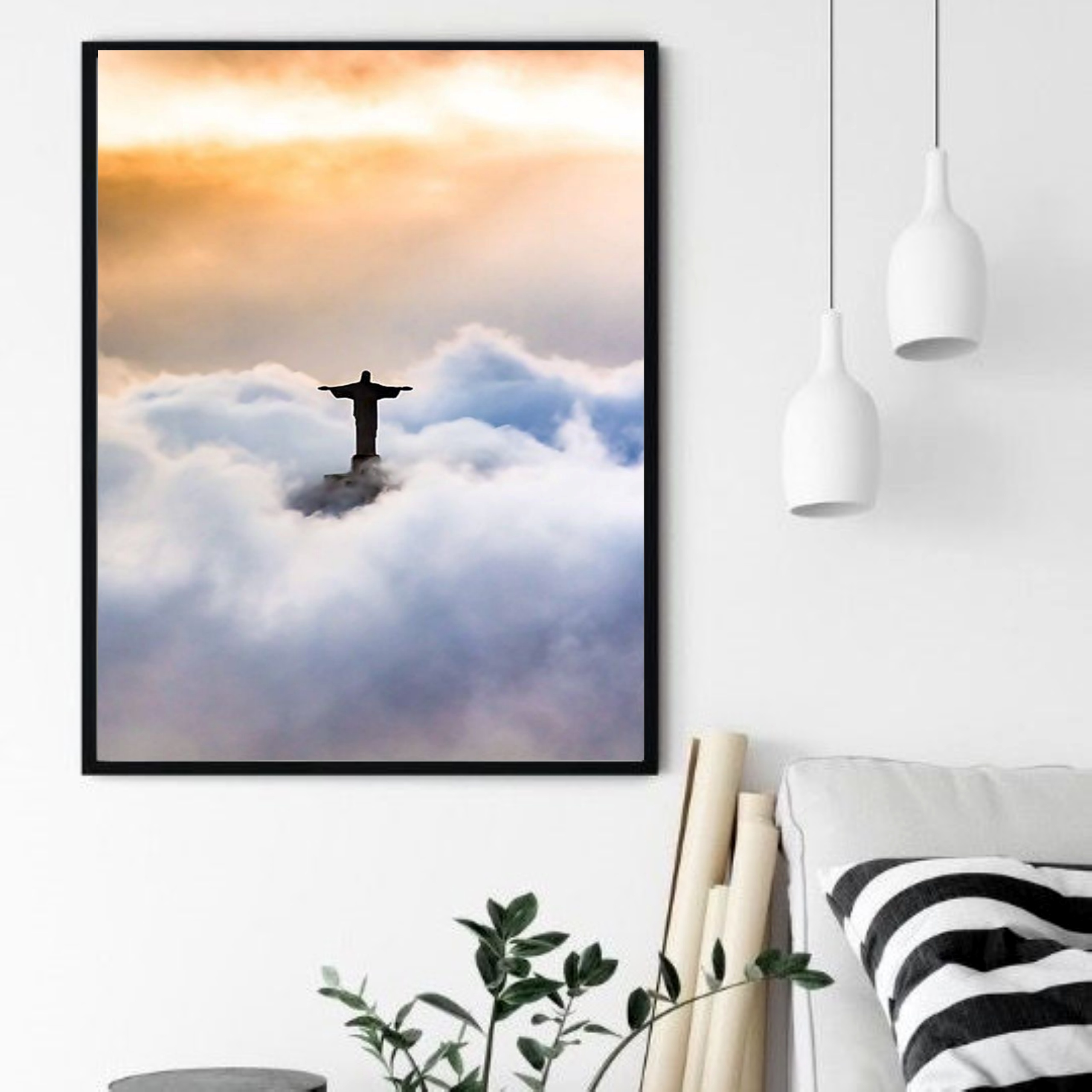 Quadro Decorativo Cristo Redentor - 70x50 cm