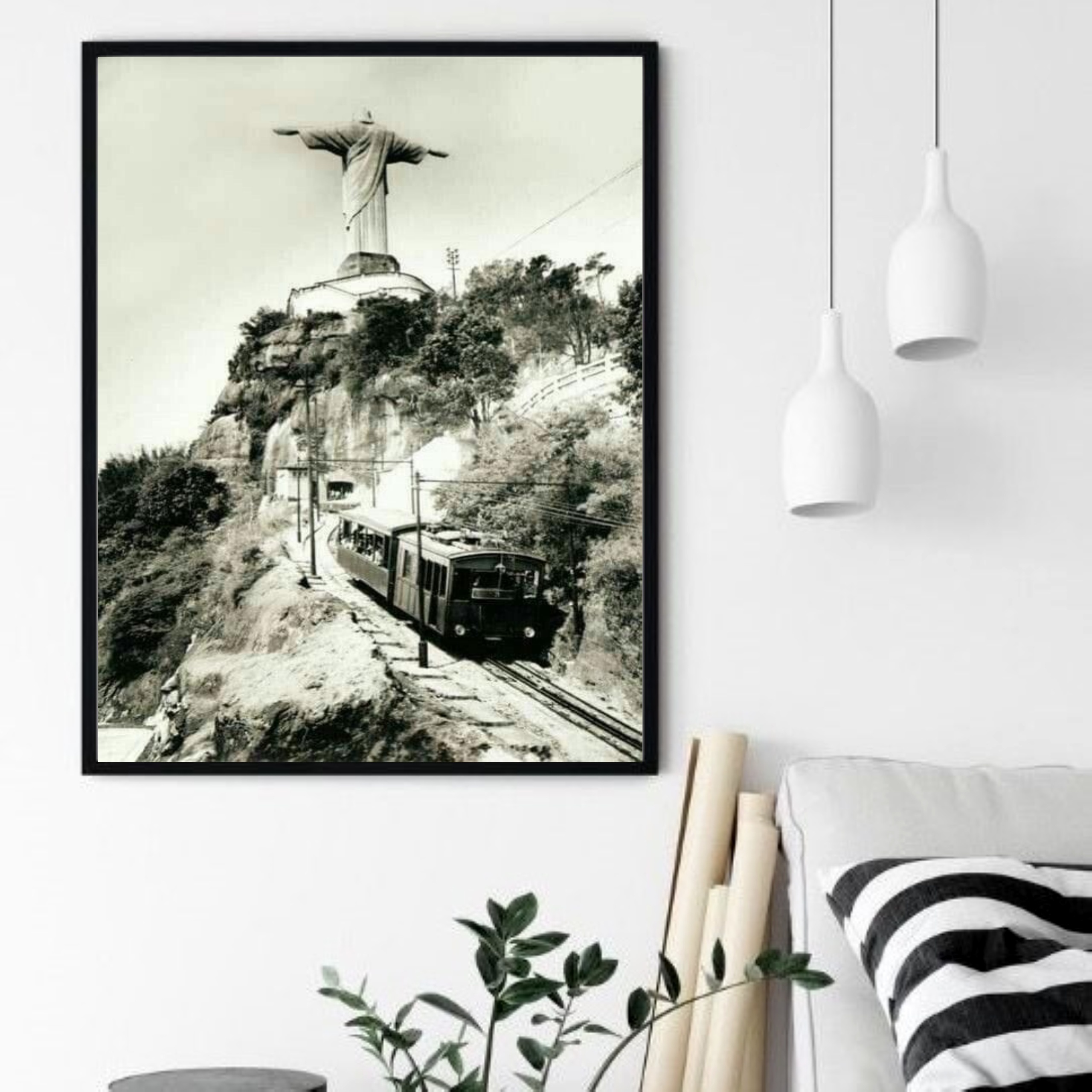 Quadro Decorativo Cristo Redentor Retro - 70x50 cm