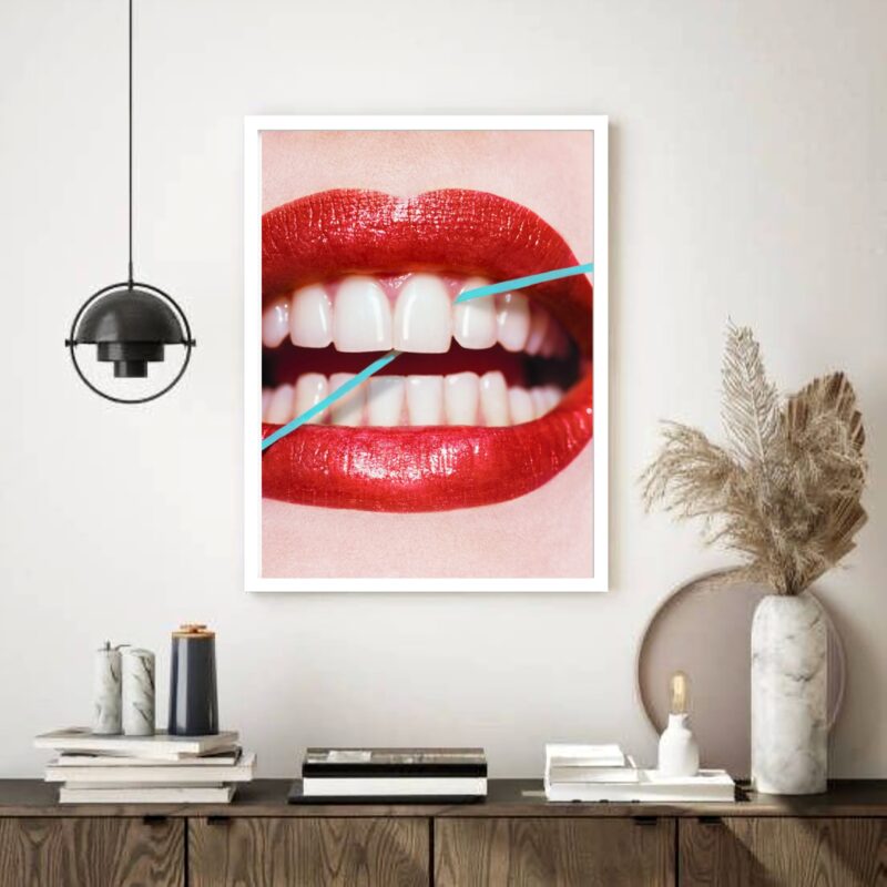Quadro Decorativo Dentista Fio Dental - 70x50 cm