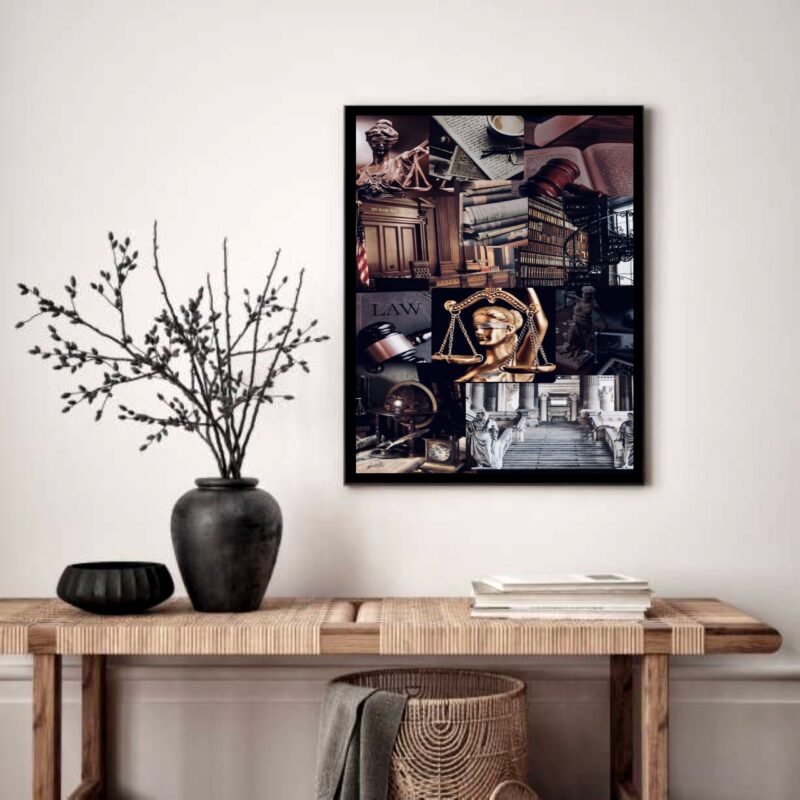 Quadro Decorativo Direito Colagem - 70x50 cm
