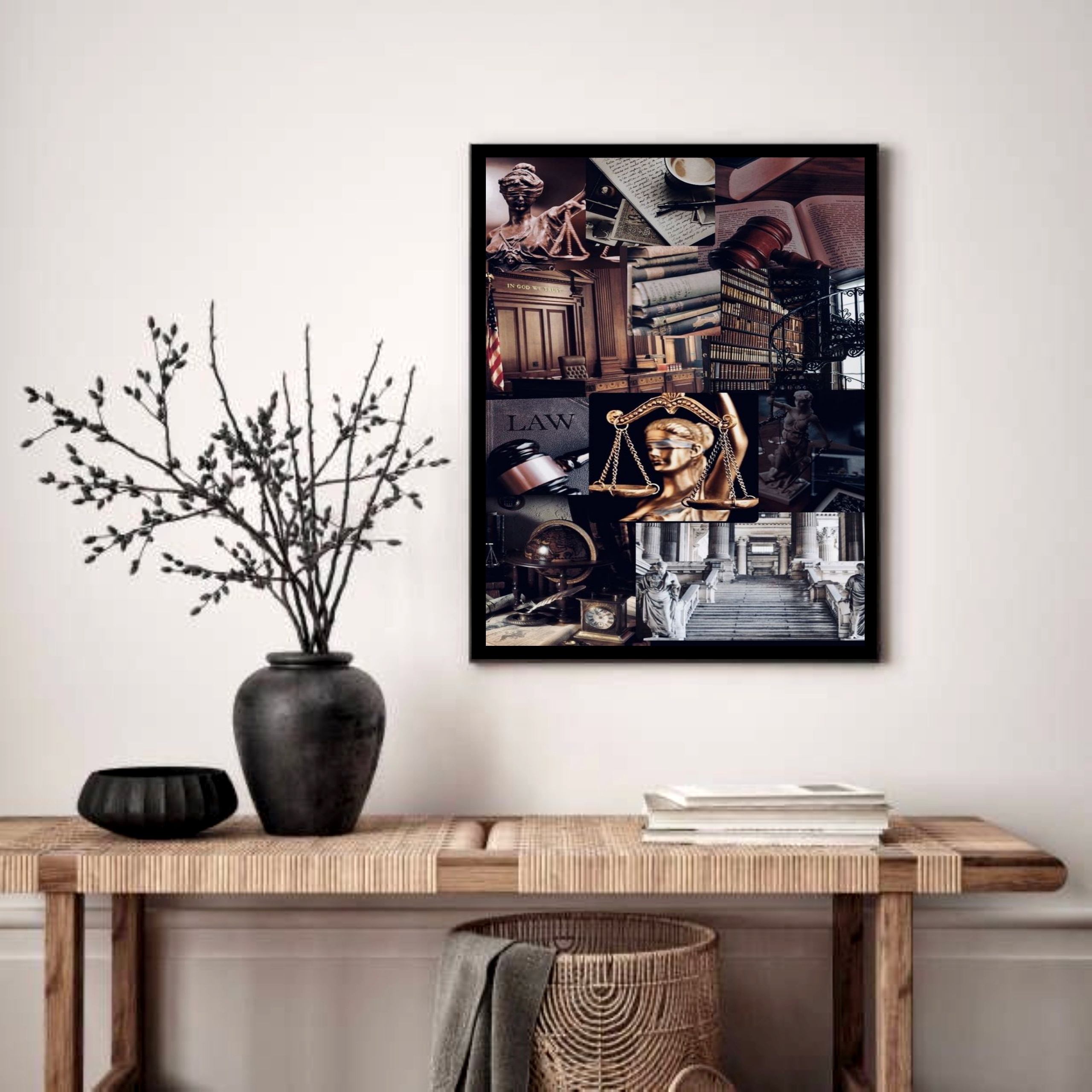 Quadro Decorativo Direito Colagem - 70x50 cm
