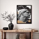 Quadro Decorativo Escultura Davi Formas - 70x50 cm