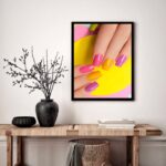 Quadro Decorativo Esmalteria Dedos - 70x50 cm