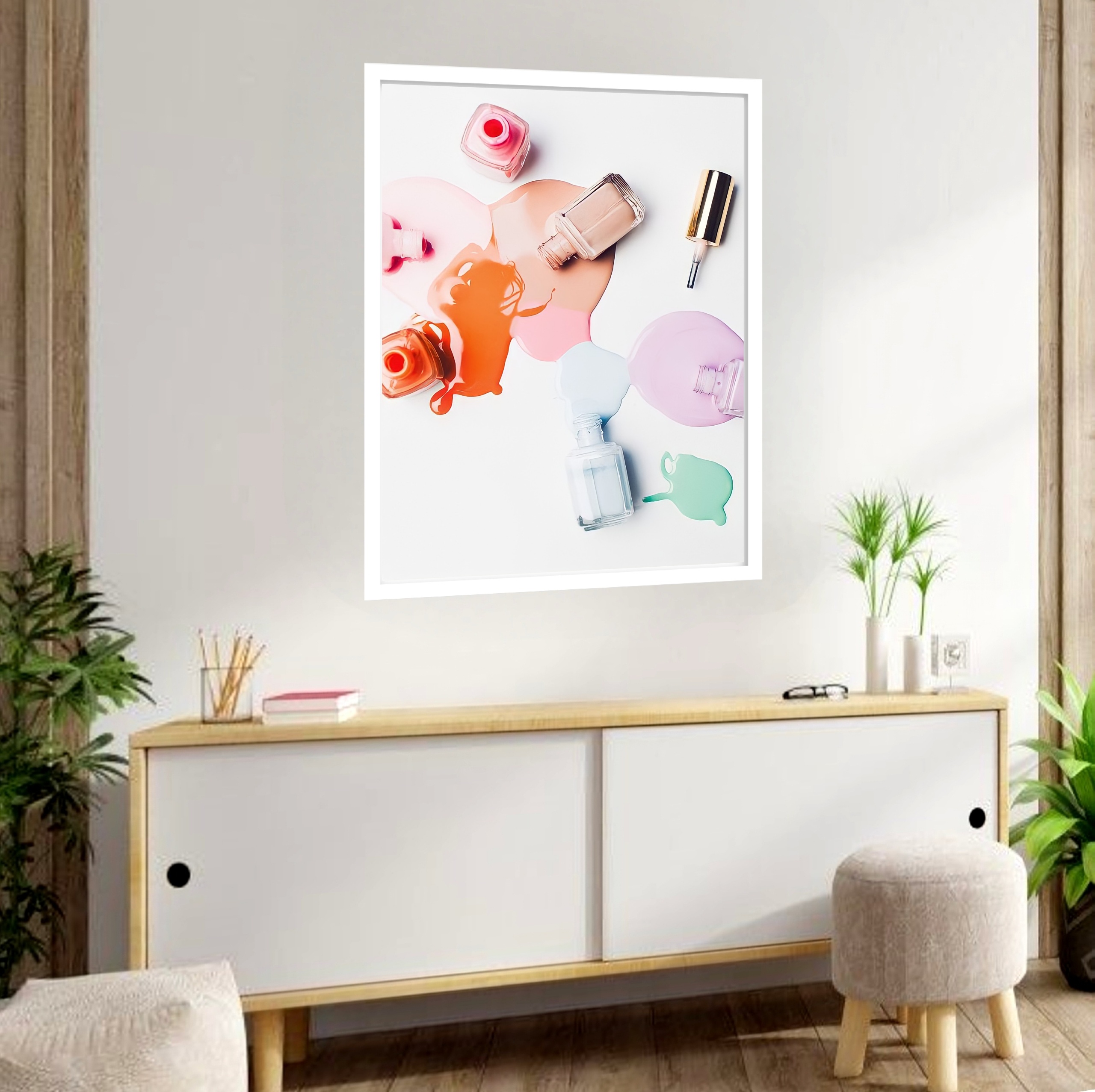 Quadro Decorativo Esmalteria Esmaltes Pingos - 70x50 cm