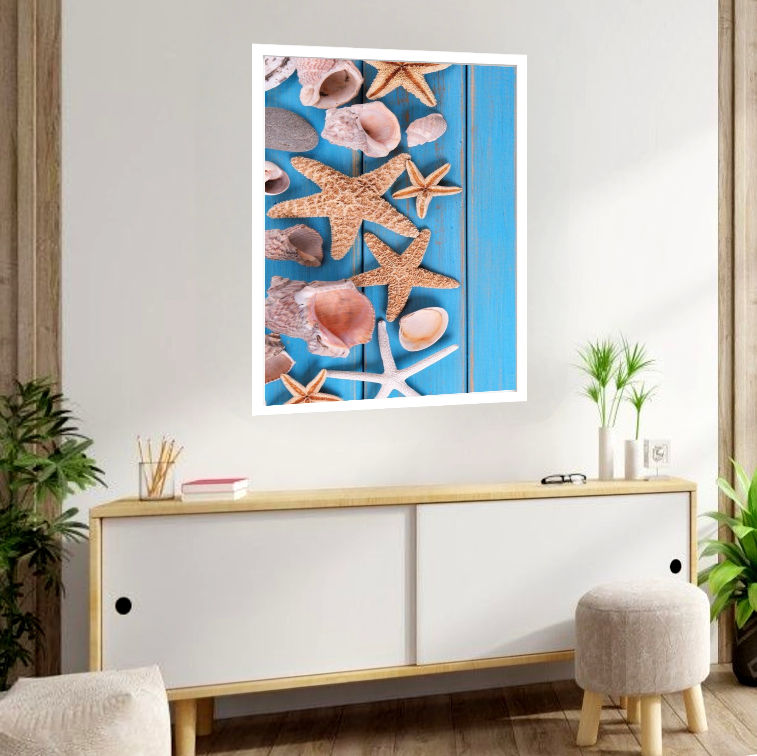 Quadro Decorativo Estrelas do Mar - 70x50 cm