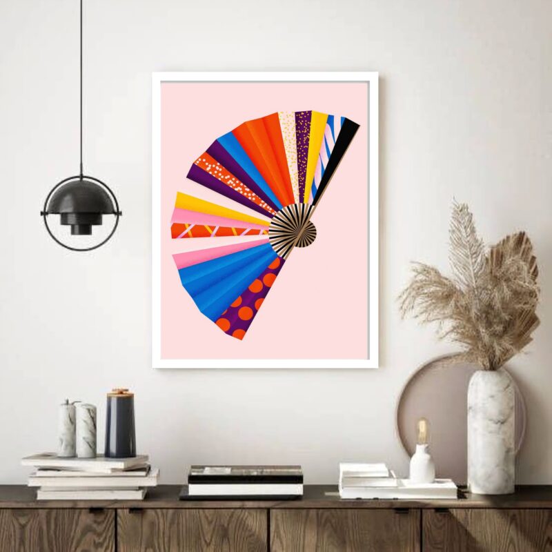 Quadro Decorativo Fashion Leque - 70x50 cm