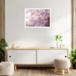 Quadro Decorativo Flor Cerejeira Água - 50x70 cm