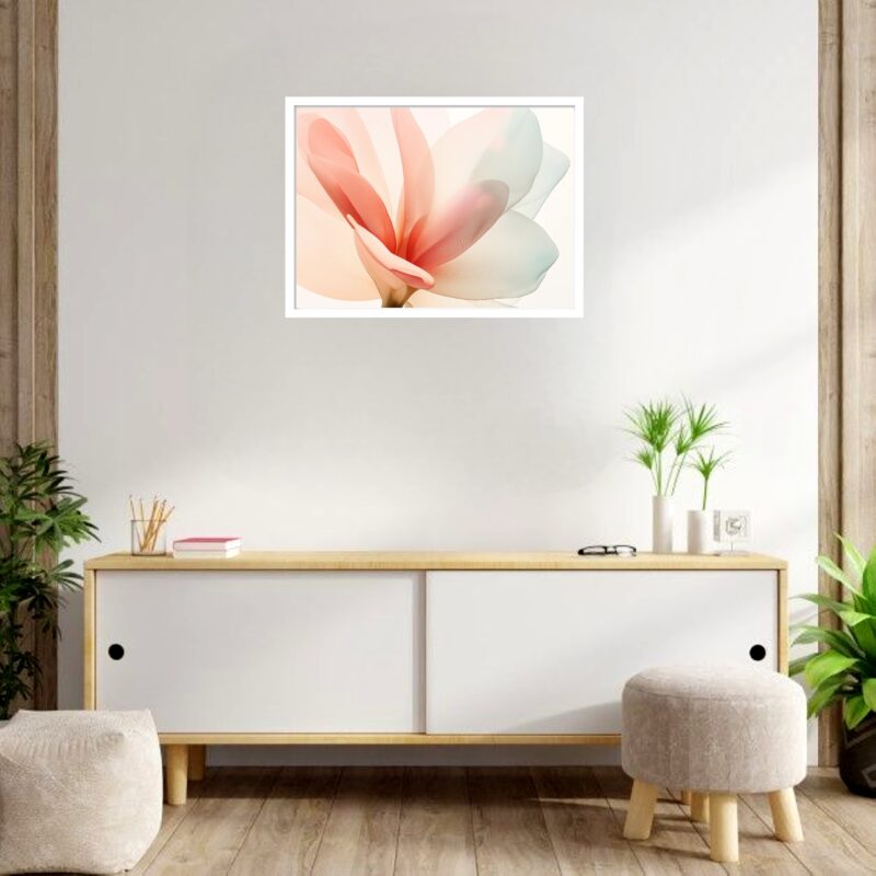 Quadro Decorativo Flor Pétalas Suave - 50x70 cm