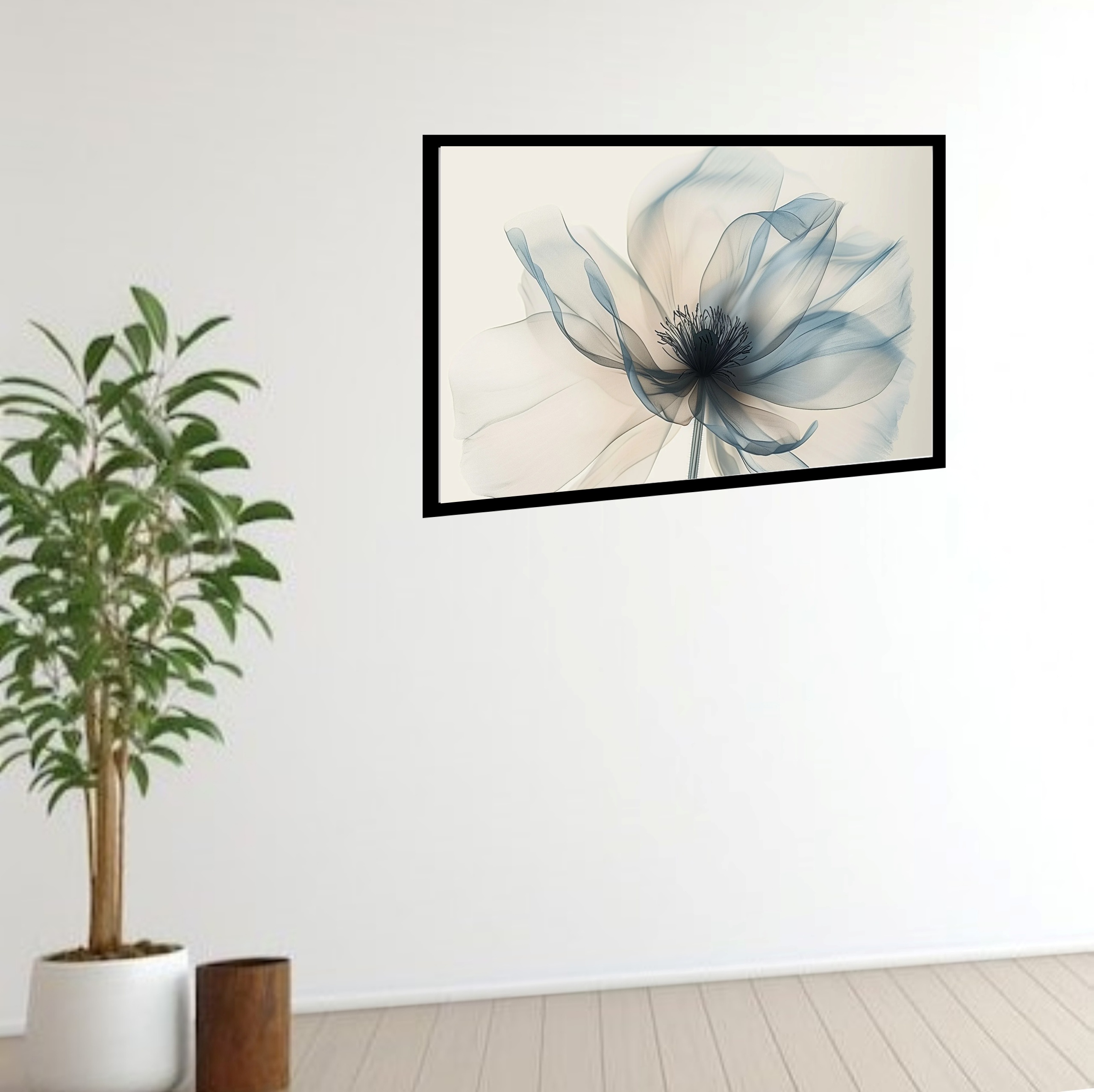 Quadro Decorativo Flor Translúcida - 50x70 cm