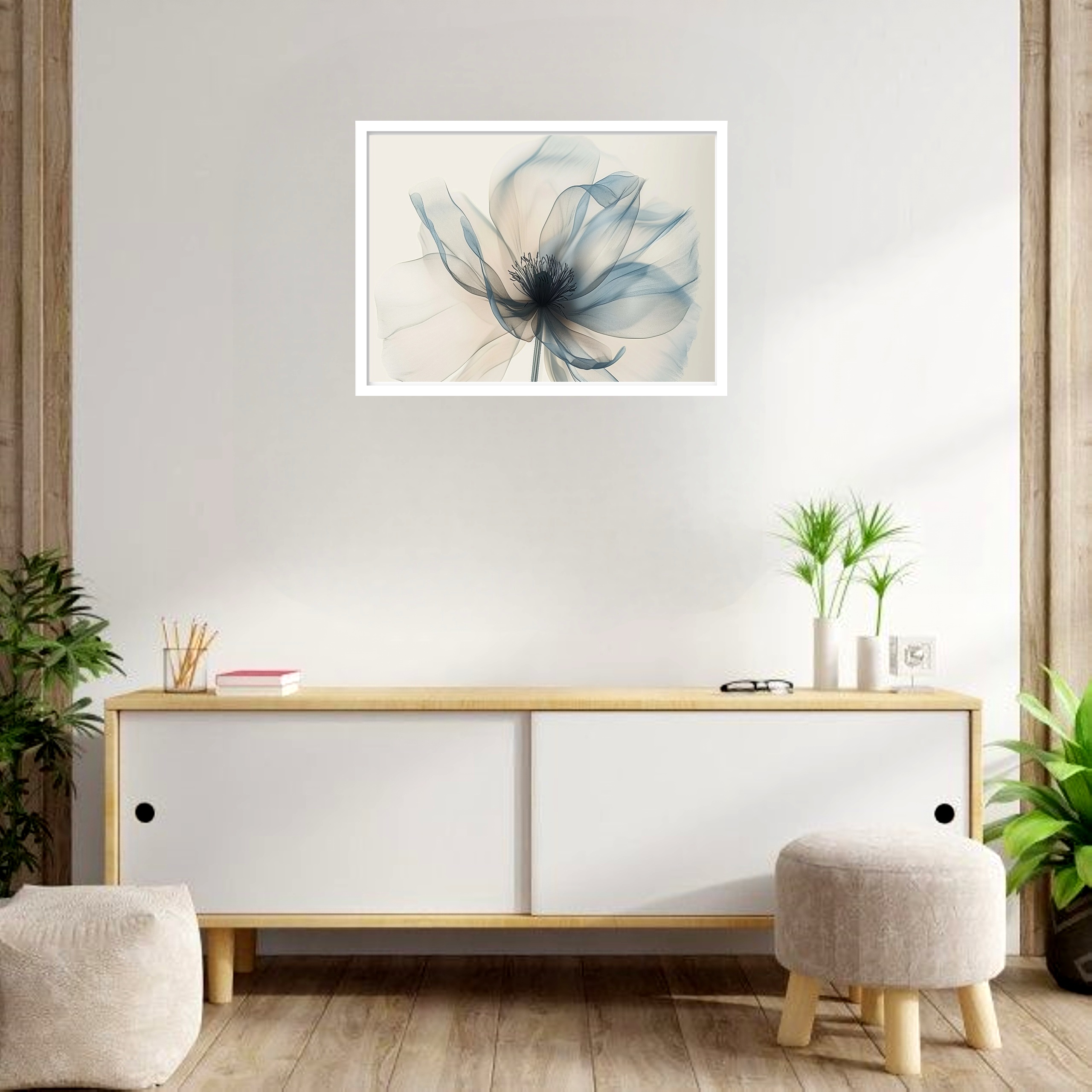 Quadro Decorativo Flor Translúcida - 50x70 cm