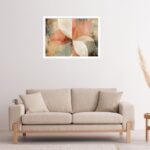 Quadro Decorativo Floral Geométrico Abstrato - 50x70 cm