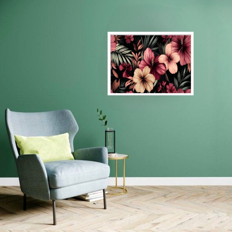 Quadro Decorativo Floral Tropical - 50x70 cm