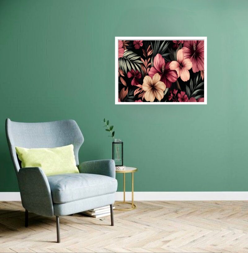 Quadro Decorativo Floral Tropical - 50x70 cm