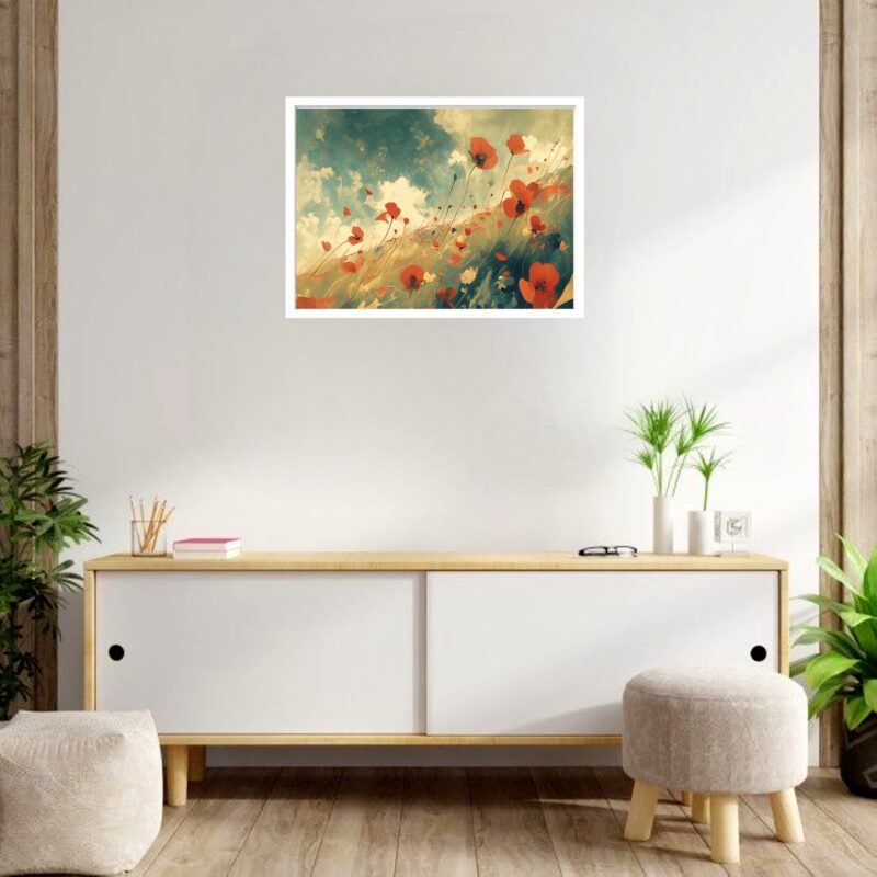Quadro Decorativo Flores Vento - 50x70 cm