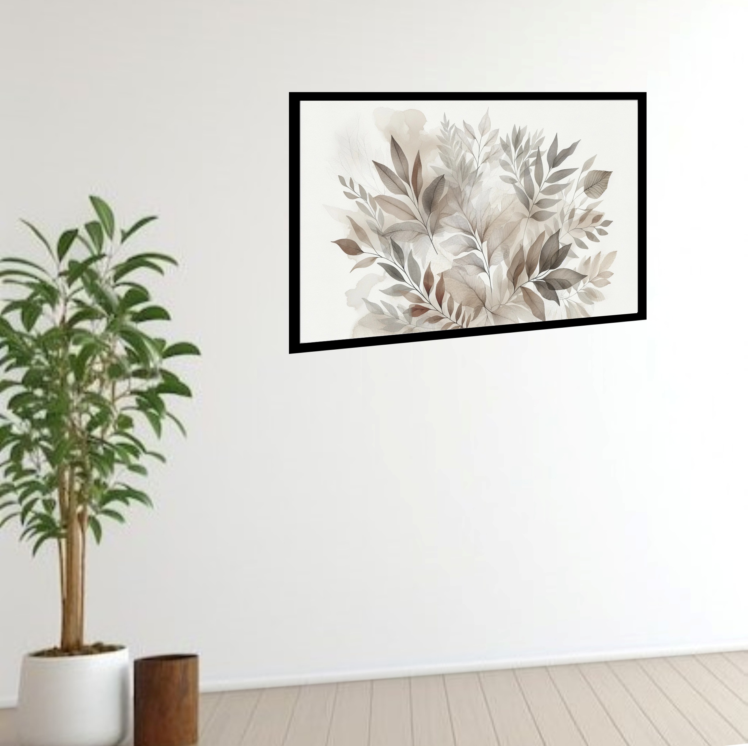 Quadro Decorativo Folhagem Suave - 50x70 cm