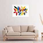 Quadro Decorativo Folhas Coloridas - 50x70 cm