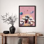 Quadro Decorativo Força União Planetas - 70x50 cm