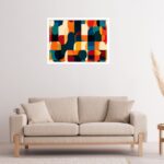 Quadro Decorativo Formas Coloridas Geométrico Abstrato - 50x70 cm