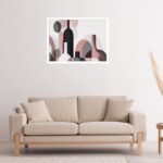 Quadro Decorativo Formas Garrafas Abstrato - 50x70 cm