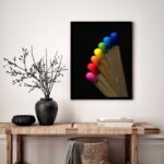 Quadro Decorativo Fósforos Coloridos - 70x50 cm