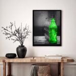 Quadro Decorativo Garrafa Verde - 70x50 cm