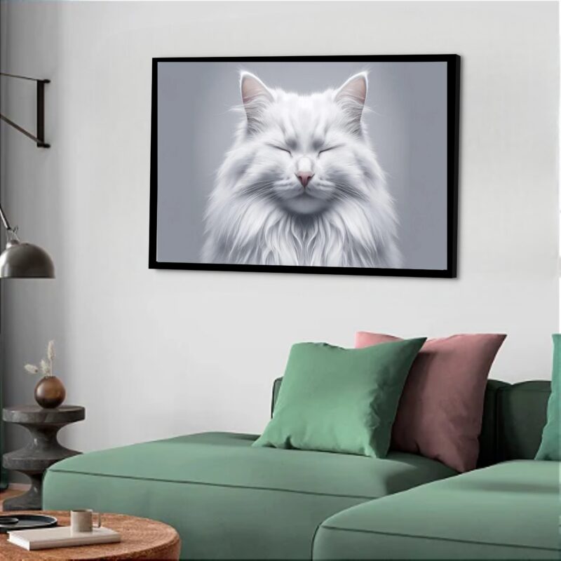 Quadro Decorativo Gata Olhos Fechados - 50x70 cm