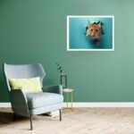 Quadro Decorativo Gato Papel Rasgado - 50x70 cm