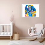 Quadro Decorativo Gorila Pensativo Abstrato - 50x70 cm
