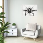 Quadro Decorativo Hélice Avião Vintage - 50x70 cm