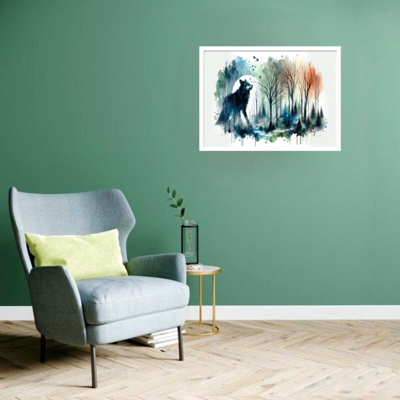 Quadro Decorativo Lobo Painel - 50x70 cm